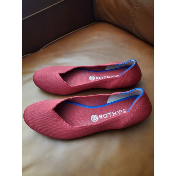 Rothy's The Flat Ballet Red Knit Classic Casual Shoes Women’s US 11 EU 41.5 EUC - Picture 4 of 10